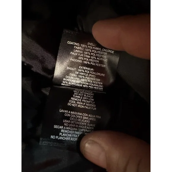 London Fog Down Parka Jacket Womens 10/12 Kids Puffer Hooded Faux Fur - Picture 12 of 16